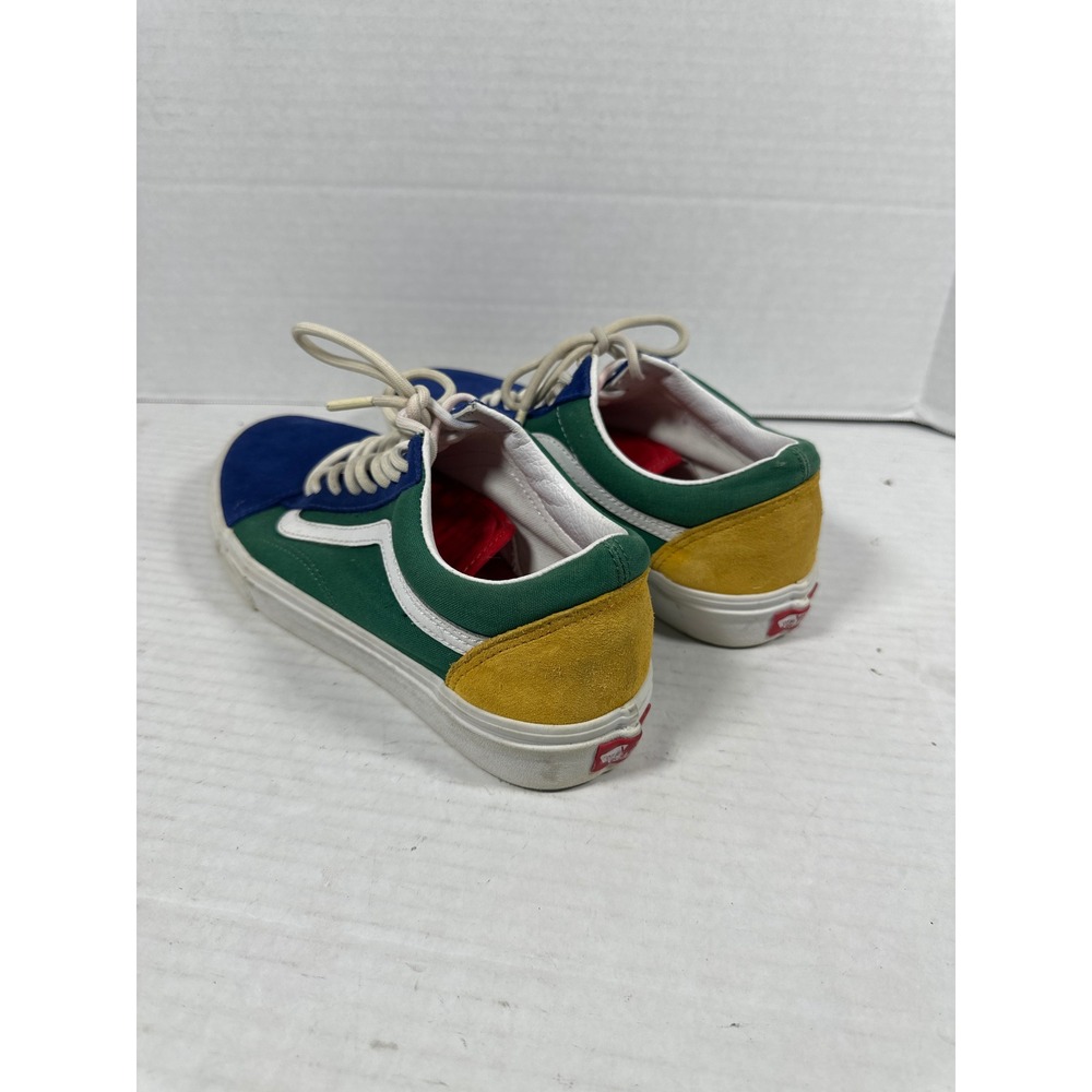 Vans Old Skool Yacht Club Blue Green Yellow Red Colorblock Skate Shoes Sneakers - Picture 8 of 12